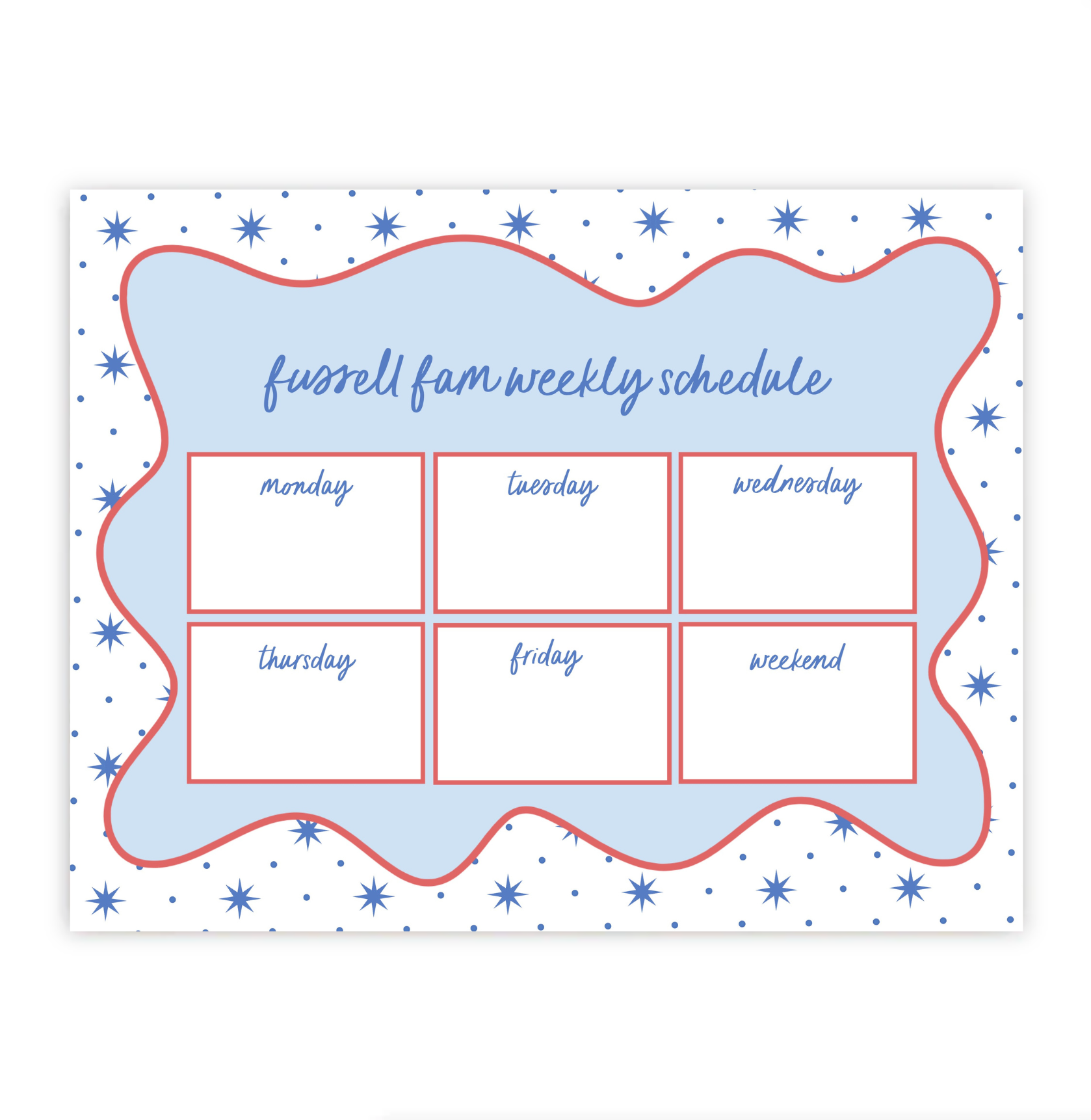 Blue Star Weekly Deskpad