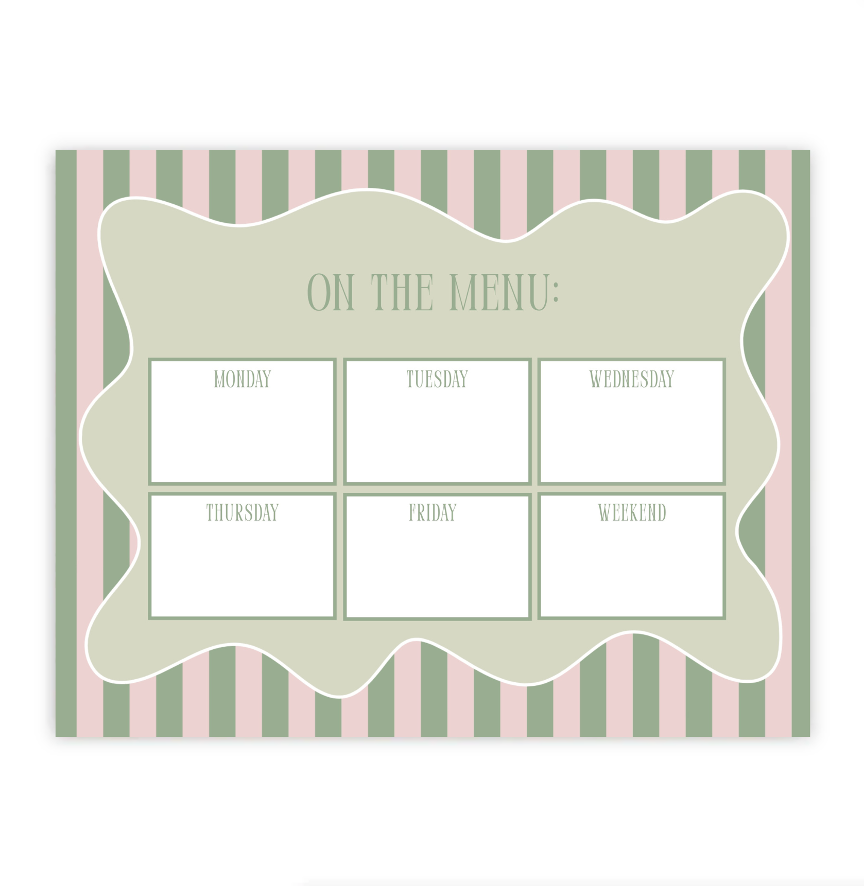 Pink Meets Green Weekly Deskpad