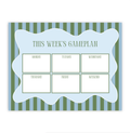 Green Meets Blue Weekly Deskpad