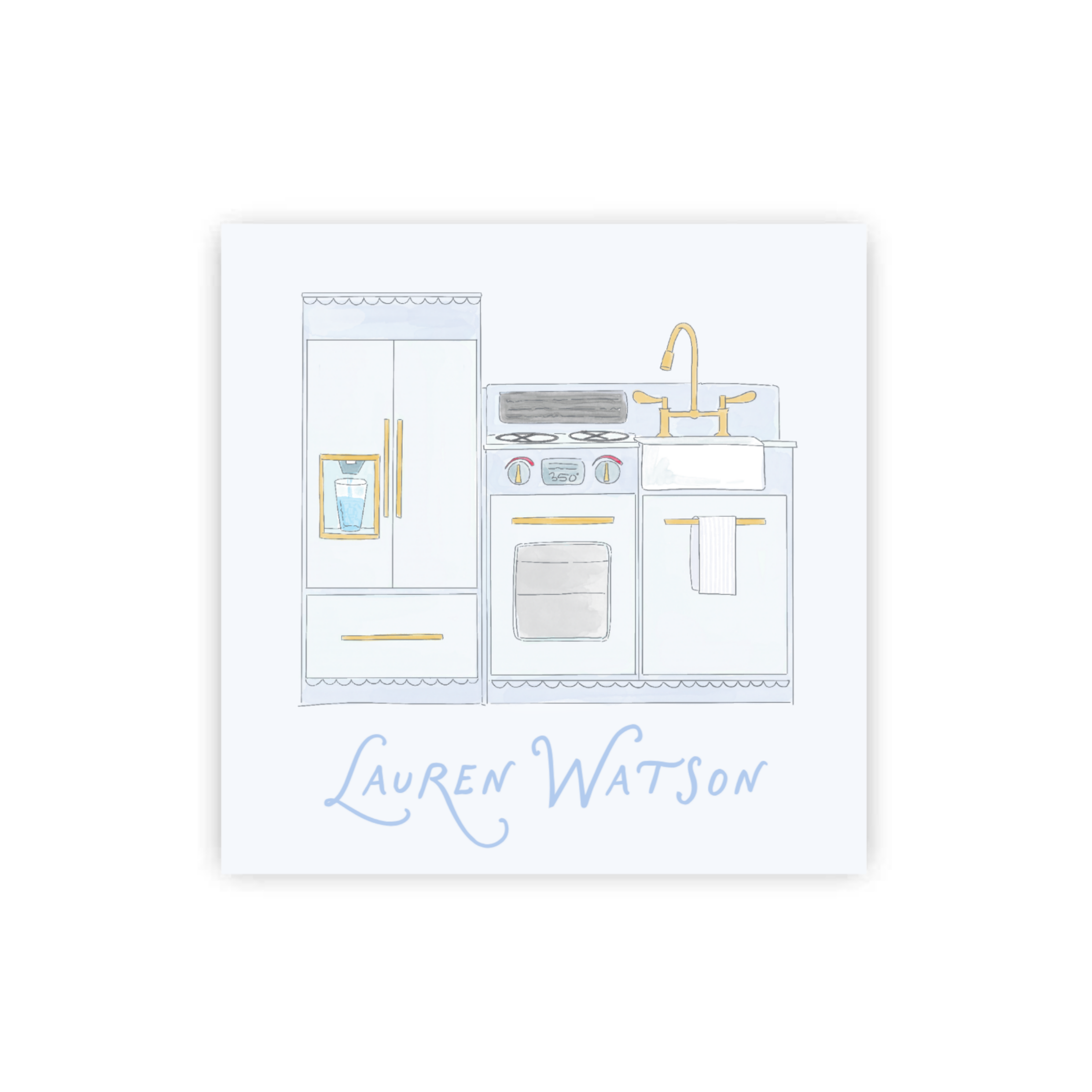 Blue Play Kitchen Tags / Stickers