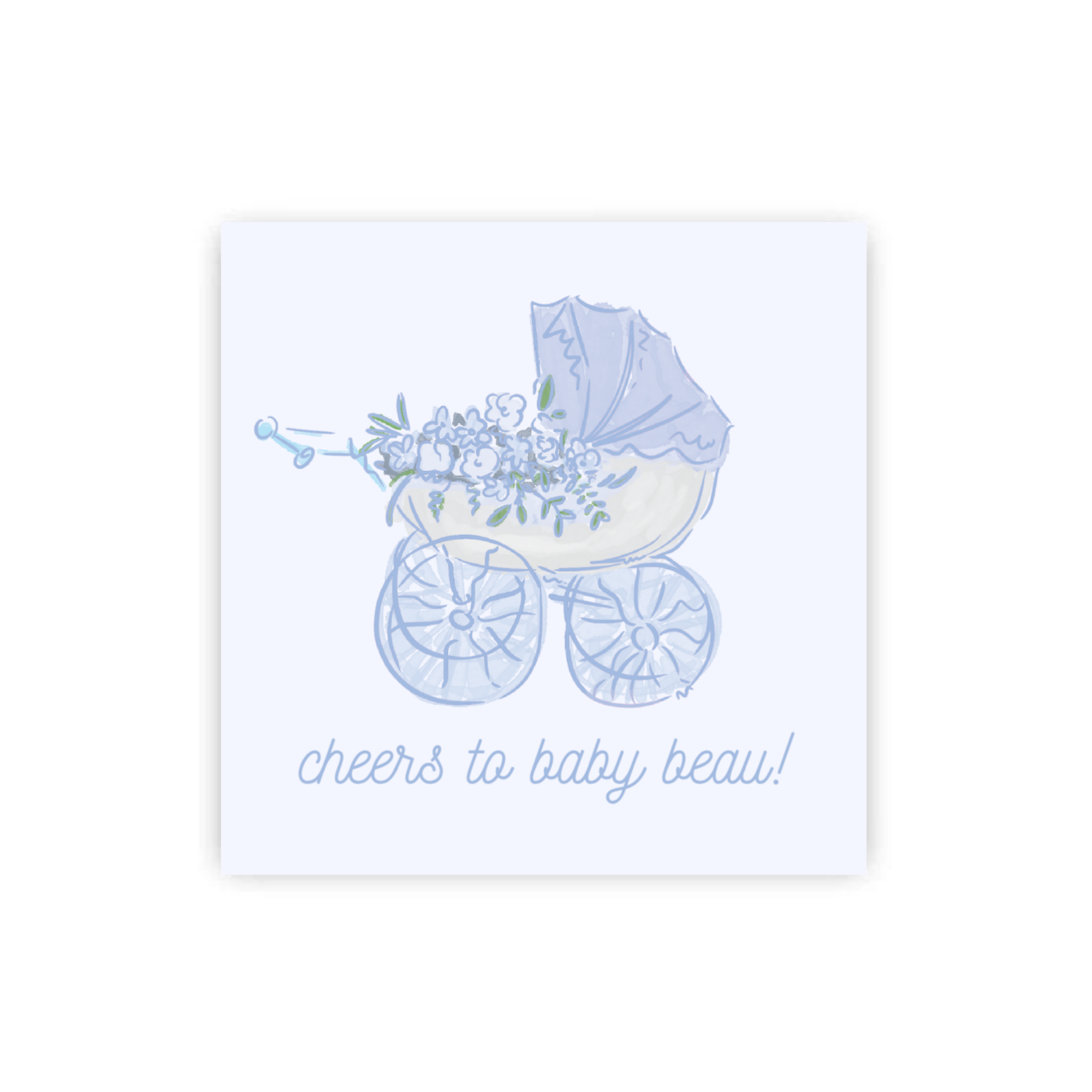 Blue Sip & See Gift Tags / Stickers