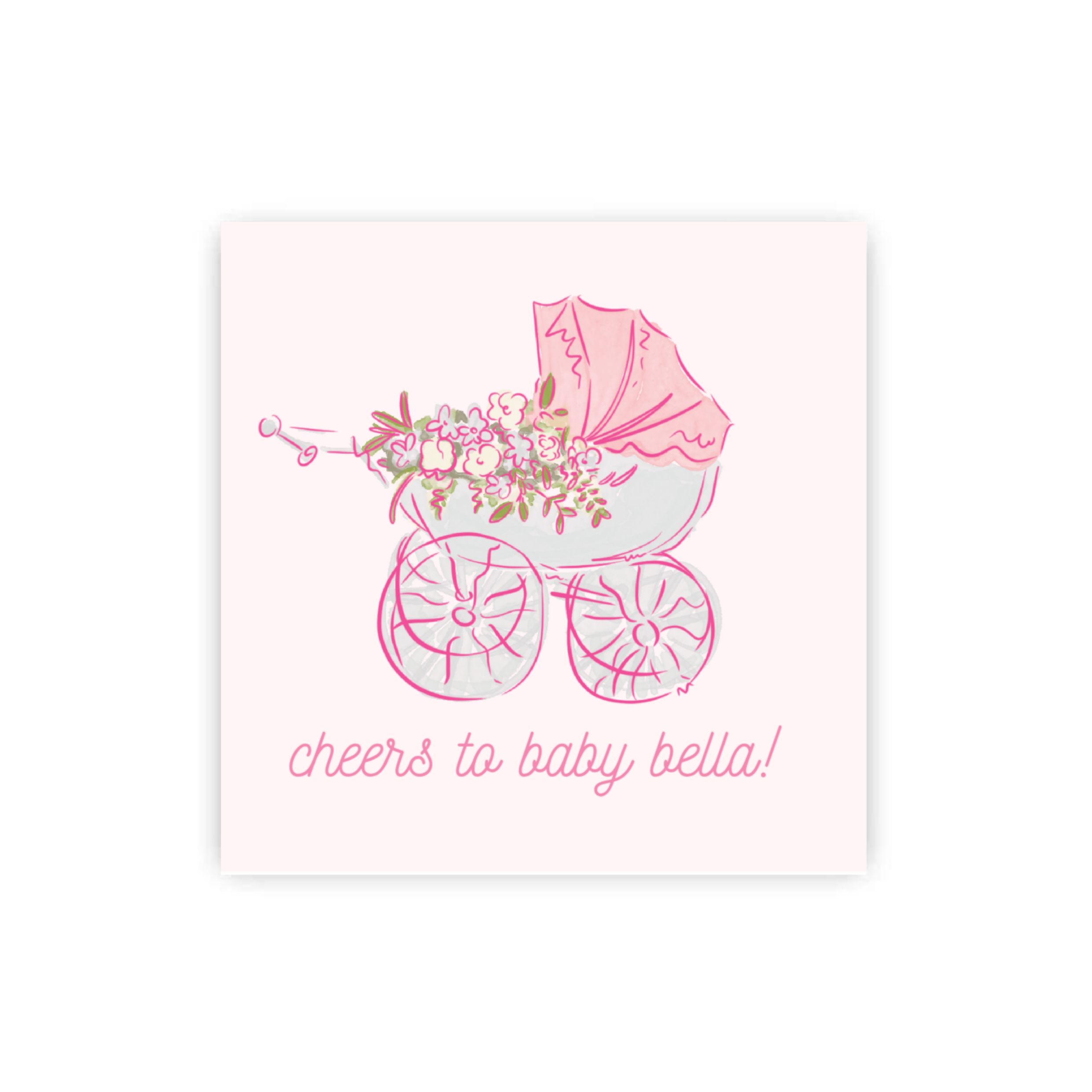 Pink Sip & See Gift Tags / Stickers