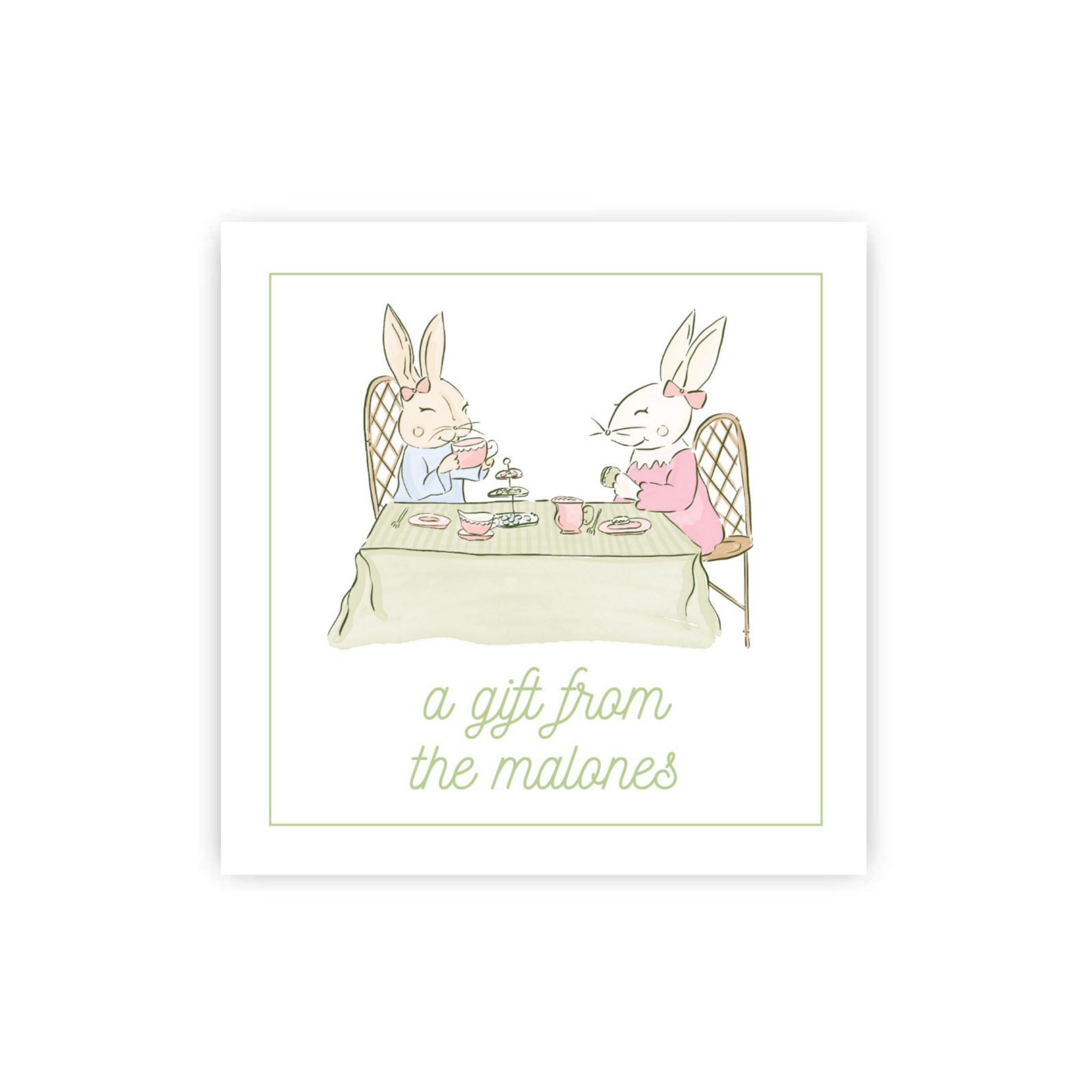 Bunny Tea Party Gift Tags / Stickers