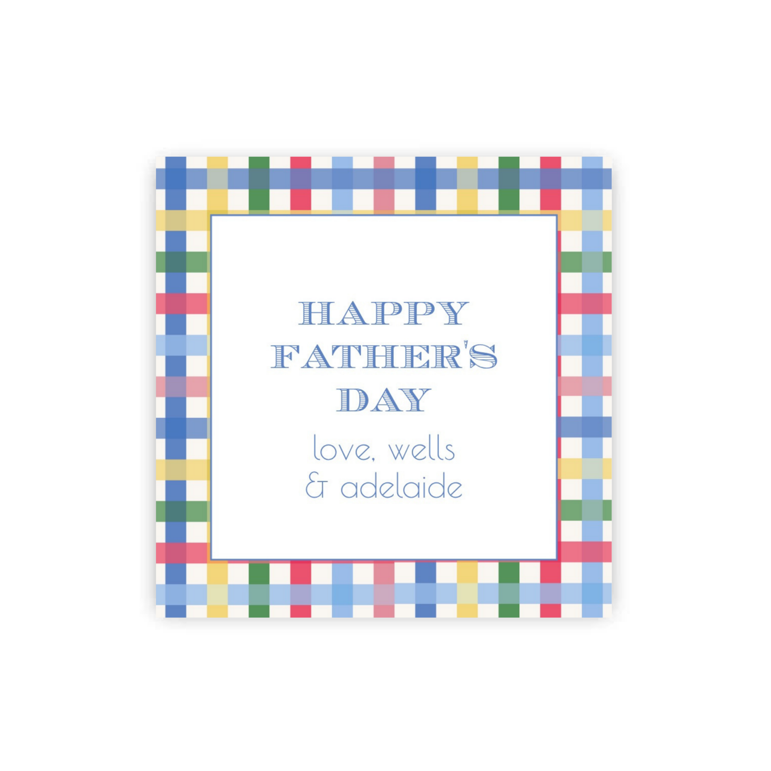 Father's Day Plaid Gift Tags / Stickers