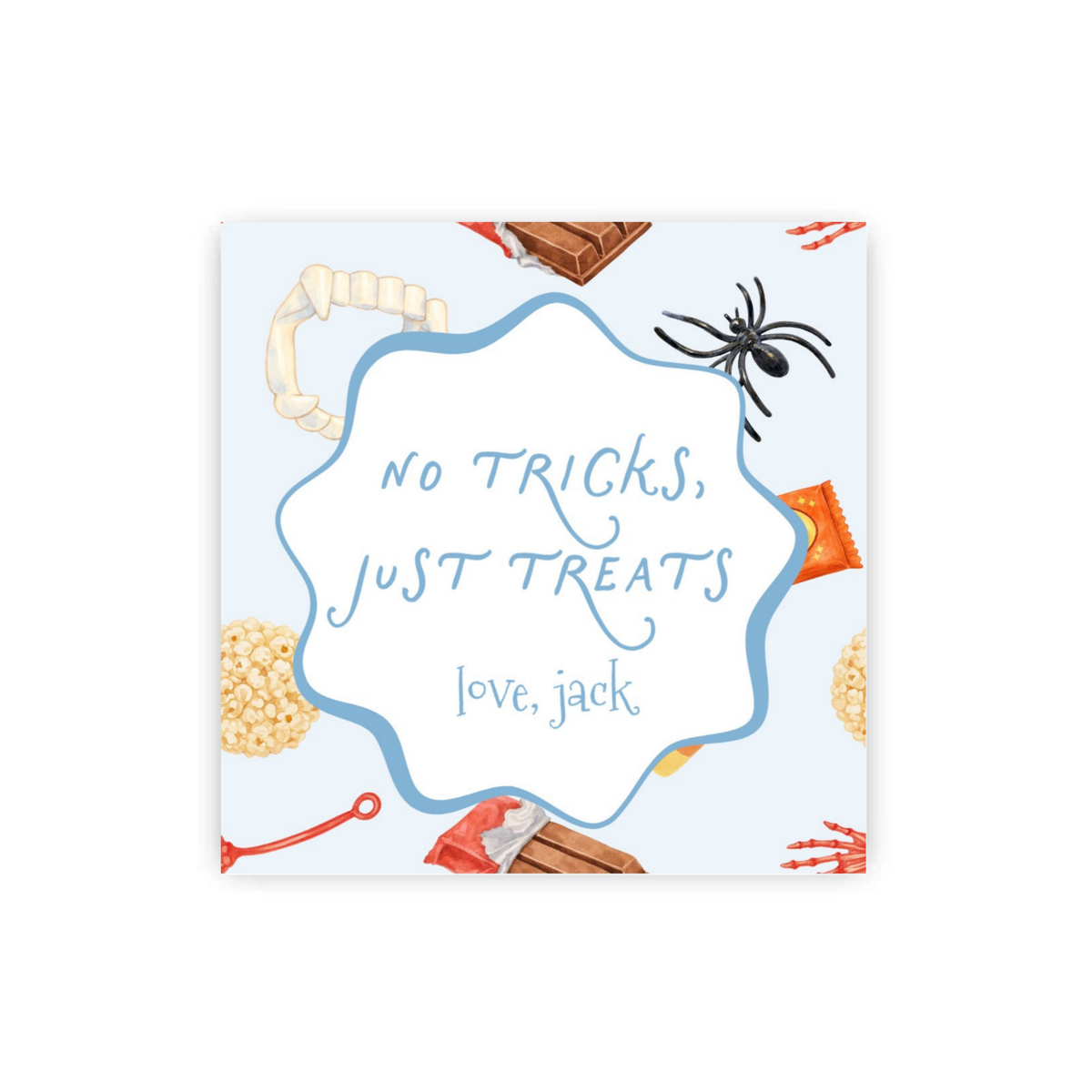 Blue Treats Please Gift Tags / Stickers