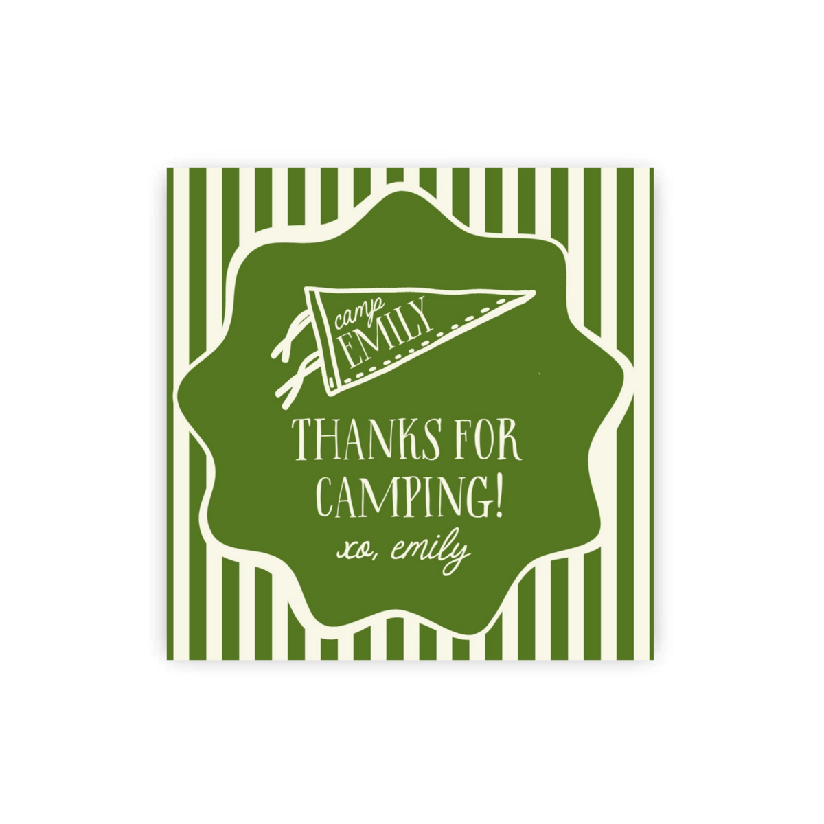 Camp Party Gift Tags / Sticker