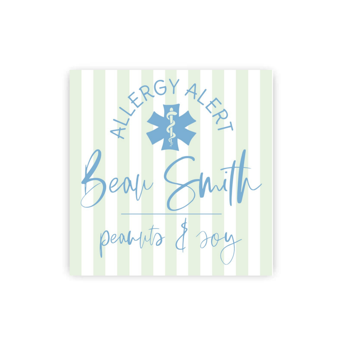 Children's Allergy Tags / Stickers