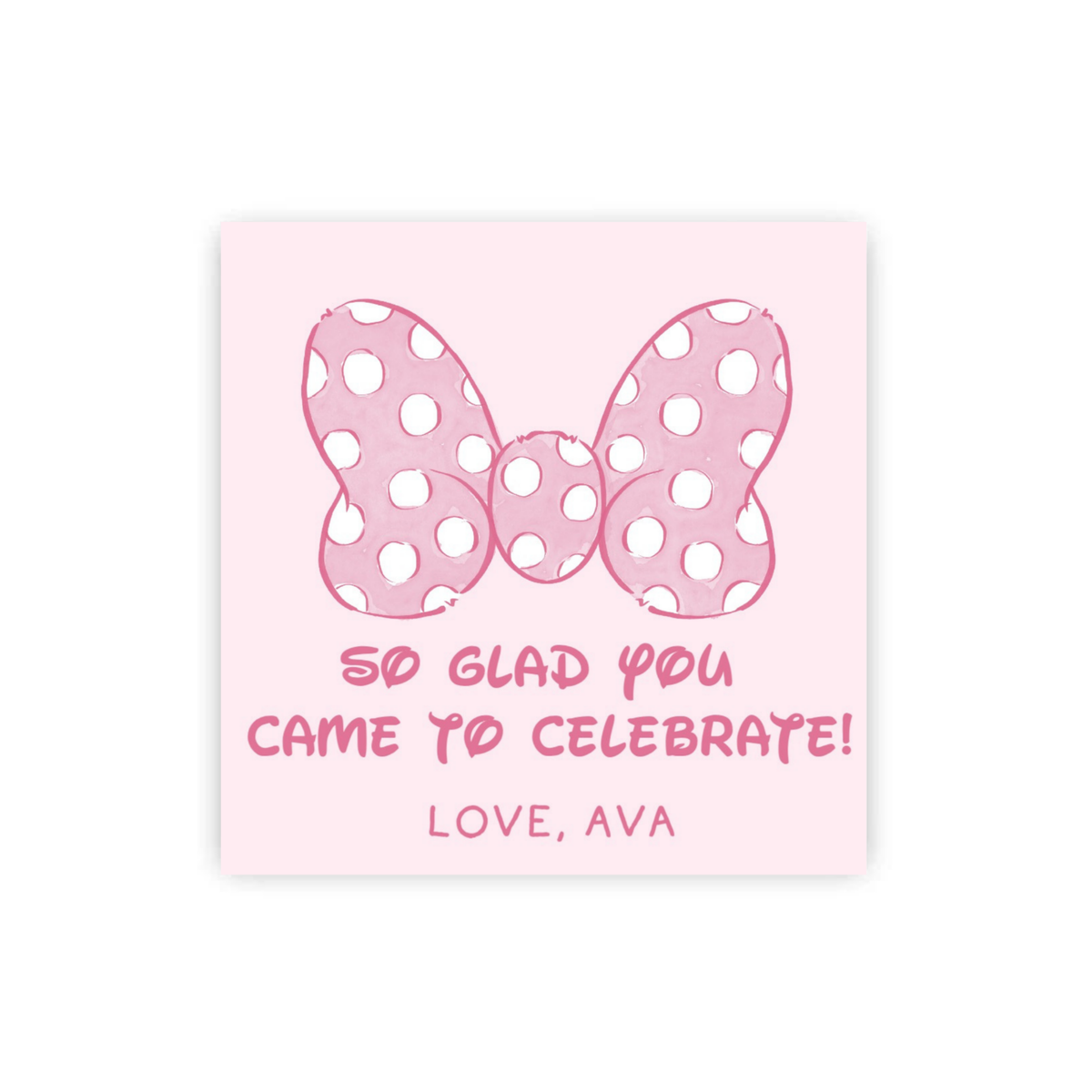 Polka Dot Bow Gift Tags / Stickers