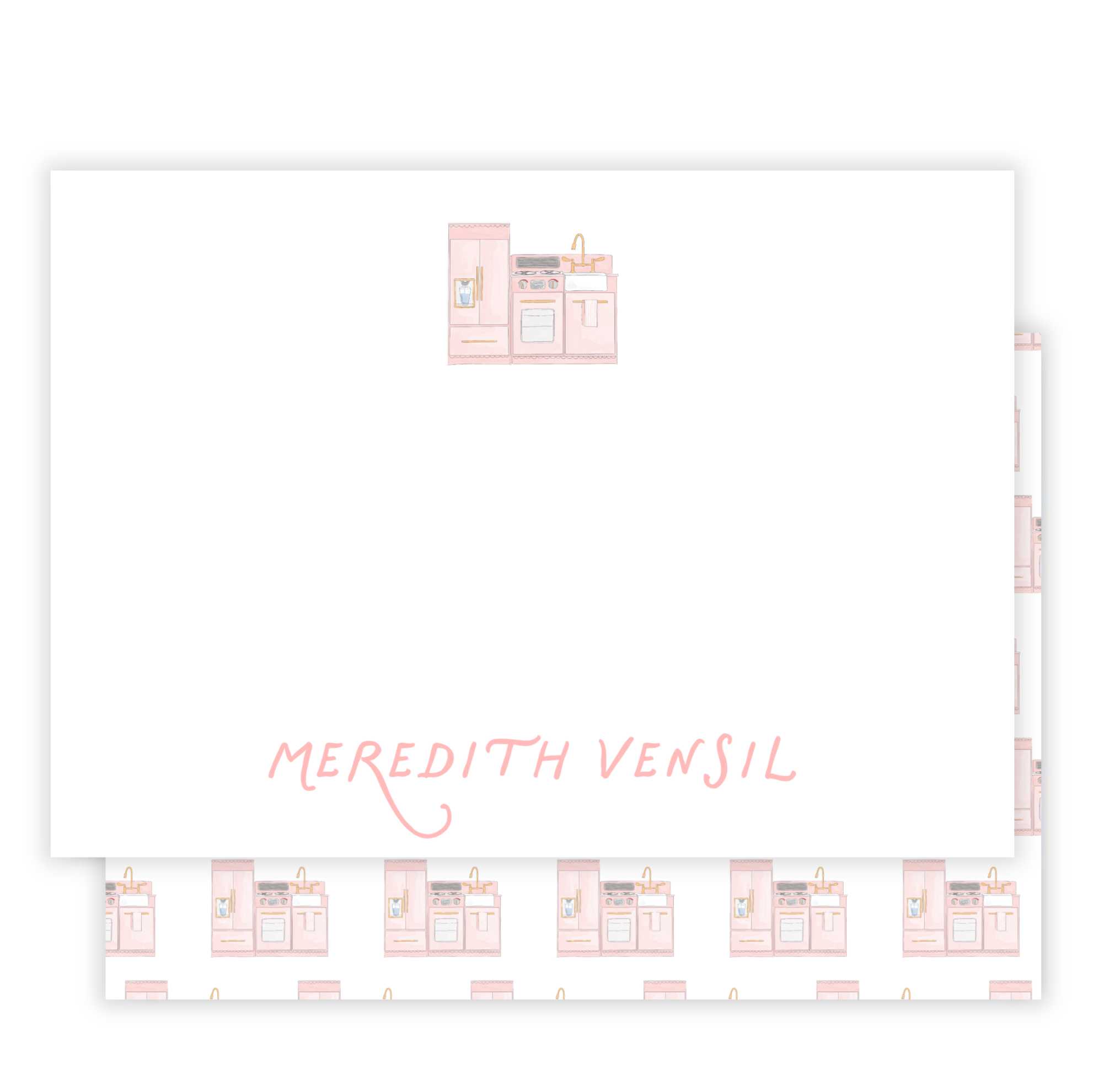 Pink Play Kitchen Notecard