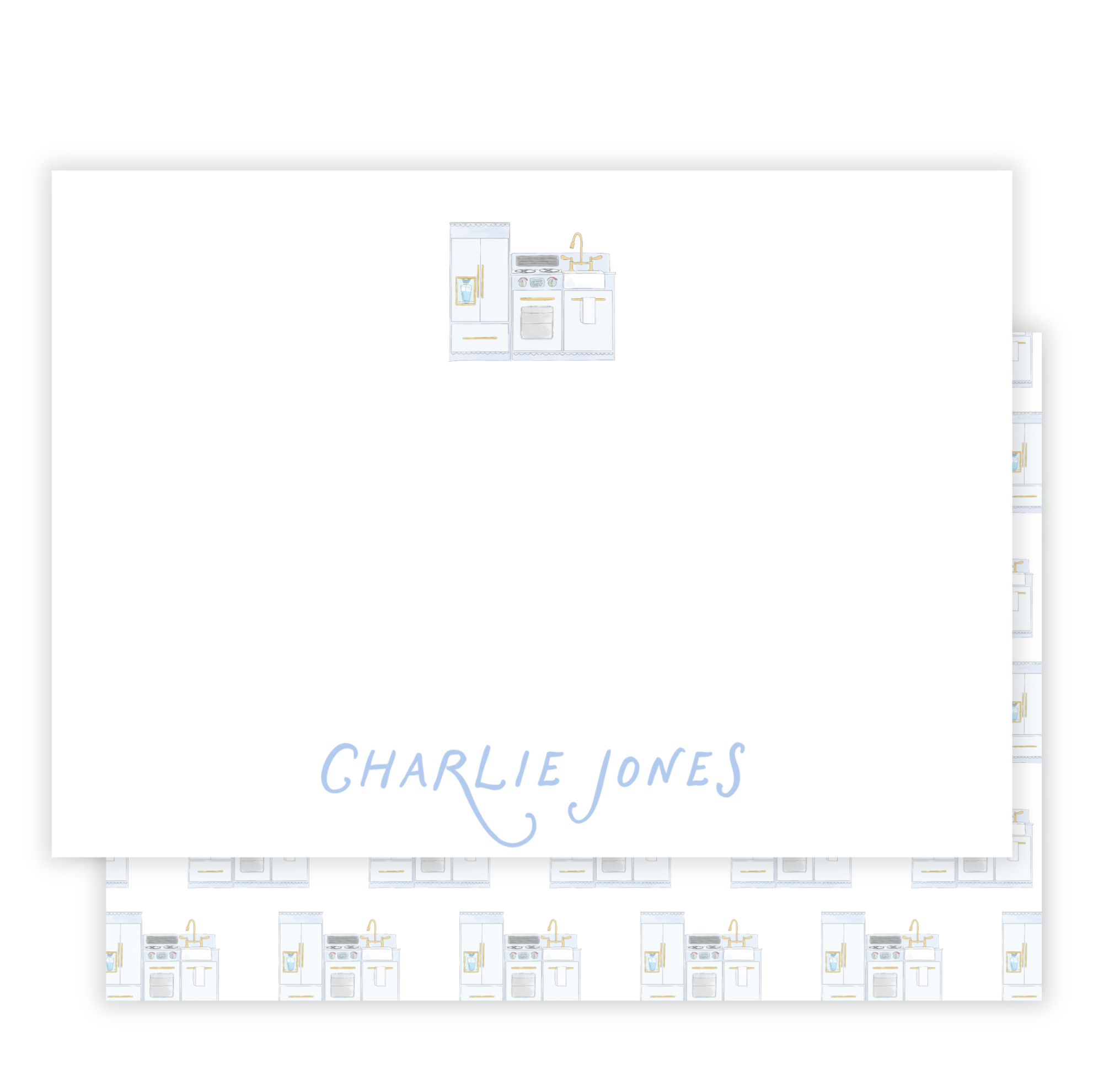 Blue Play Kitchen Notecard