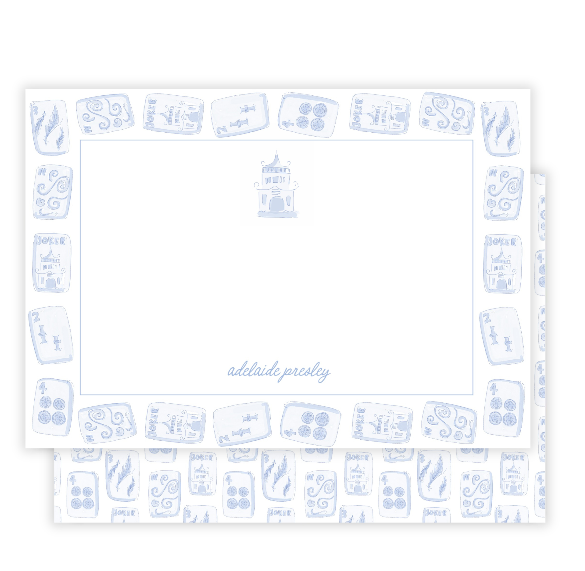Mahjong Blues Notecard