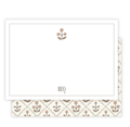 Fall Blockprint Monogram Notecard