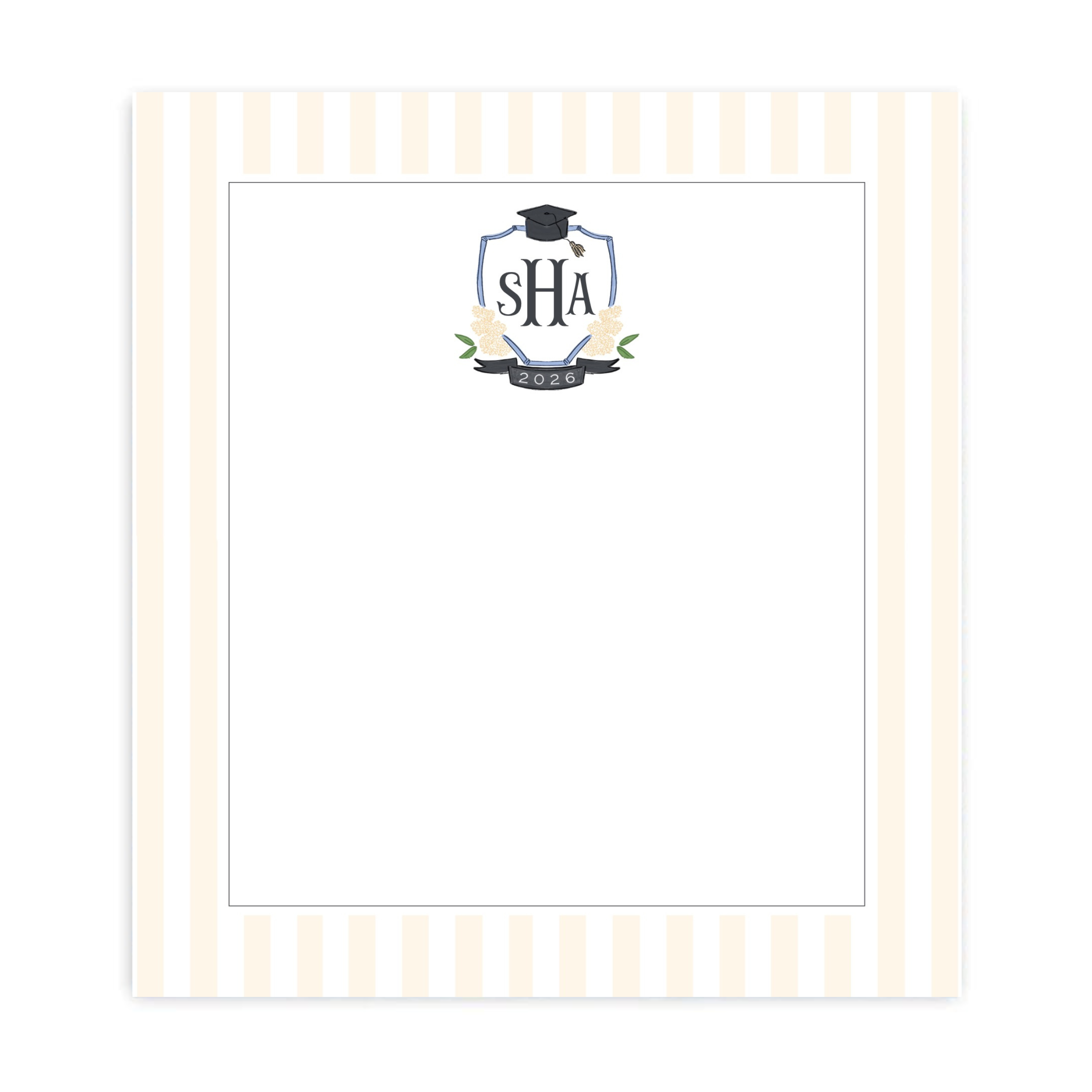 Hydrangea Graduation Notepad