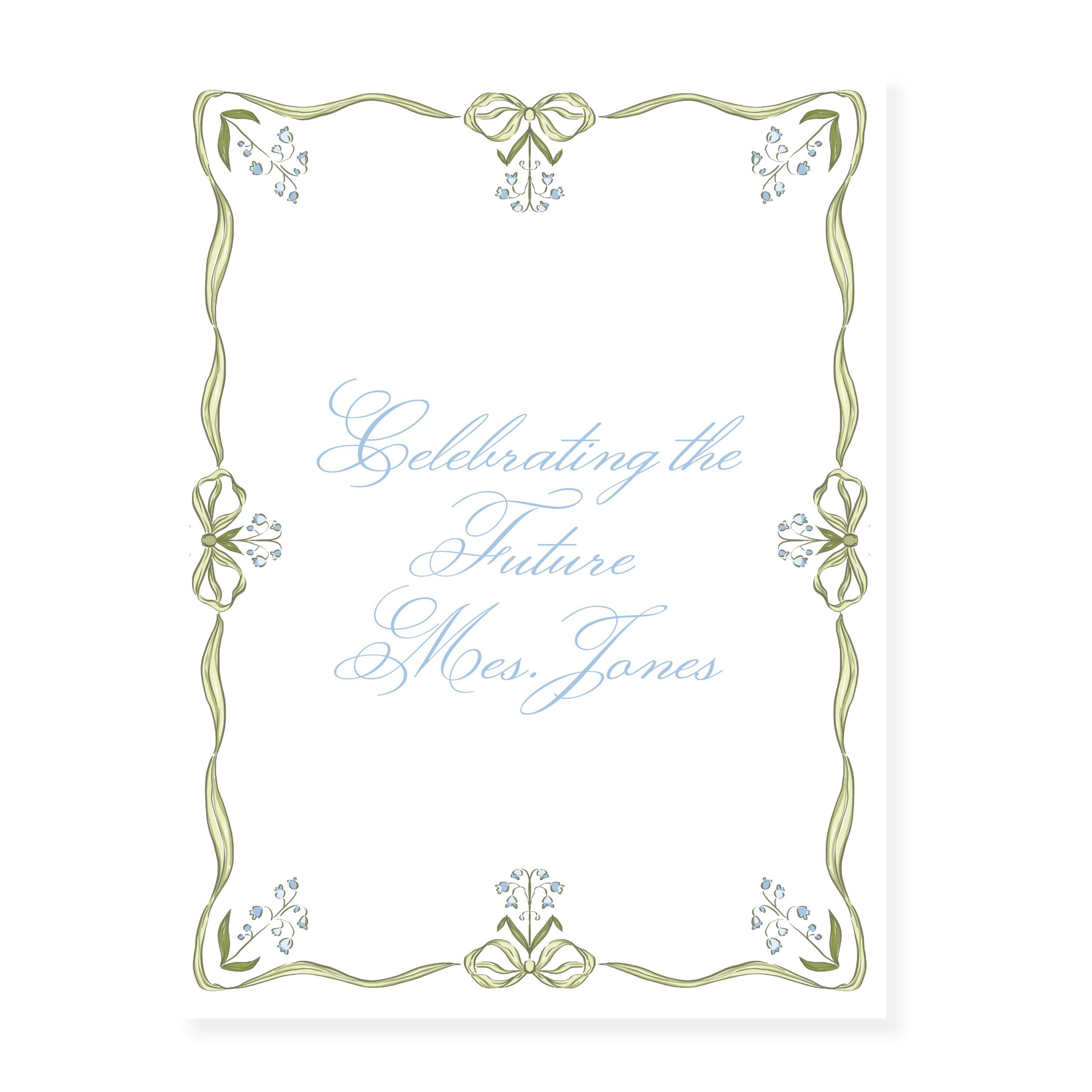 Bluebells Party Sign / Poster