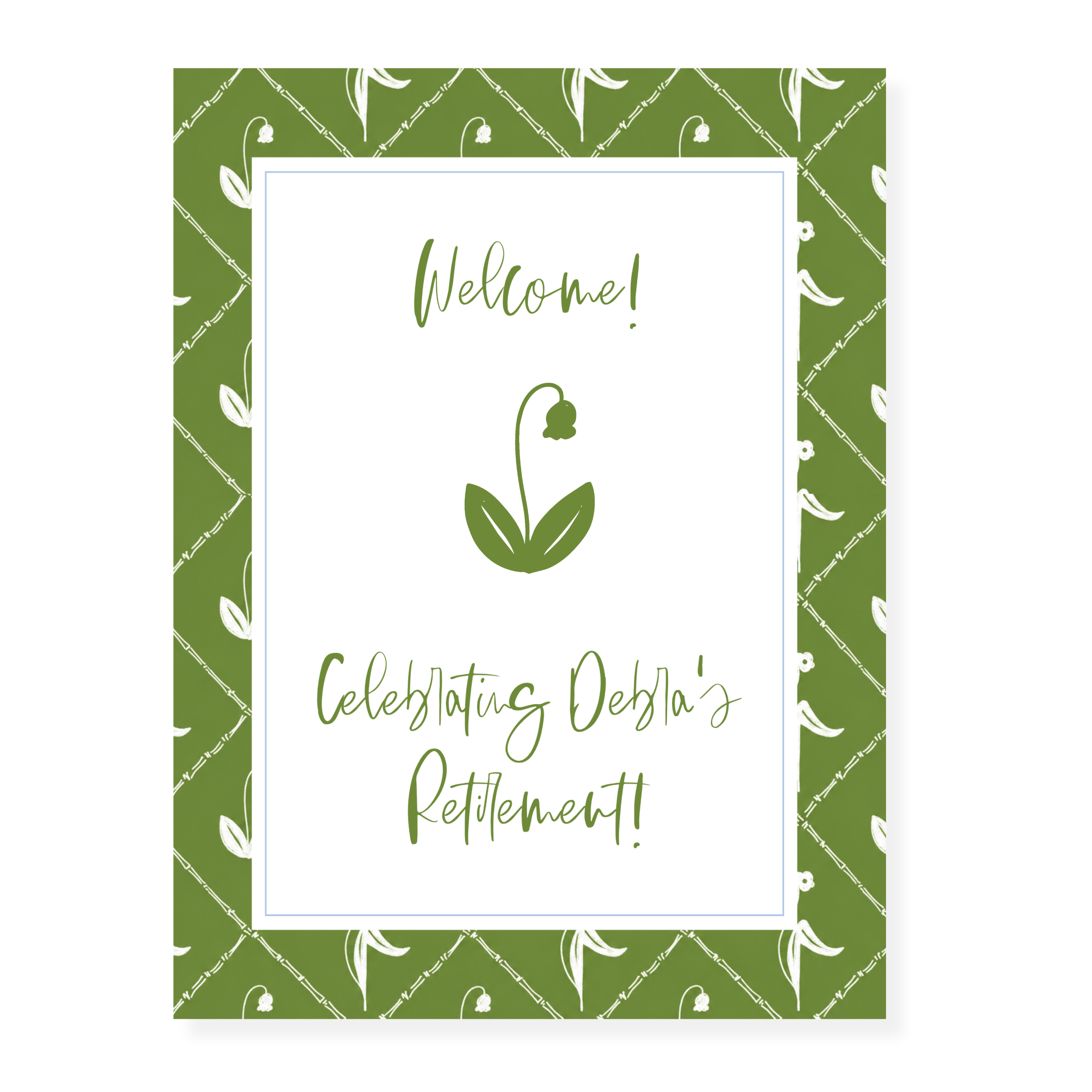 Green Garden Party Sign / Poster
