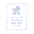 Blue Sip & See Party Sign