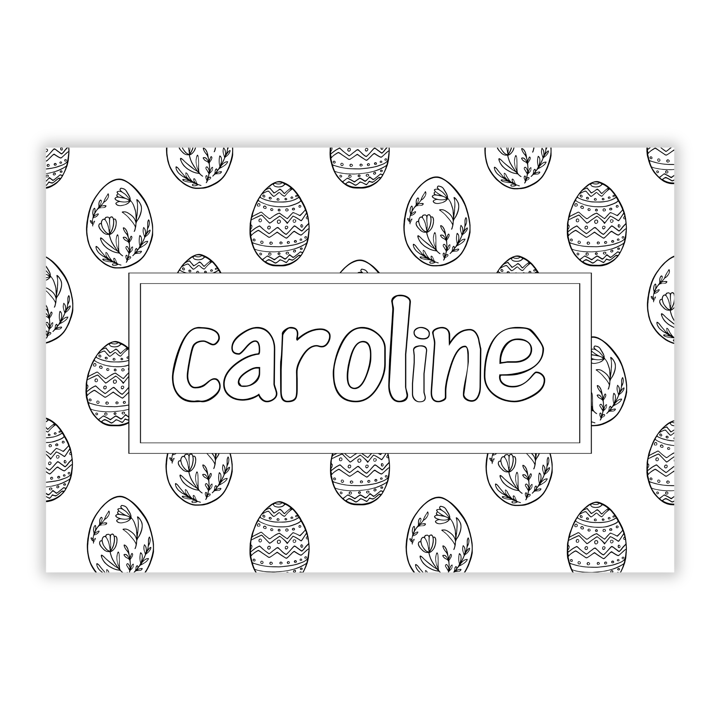 Easter Kids Table Coloring Placemat
