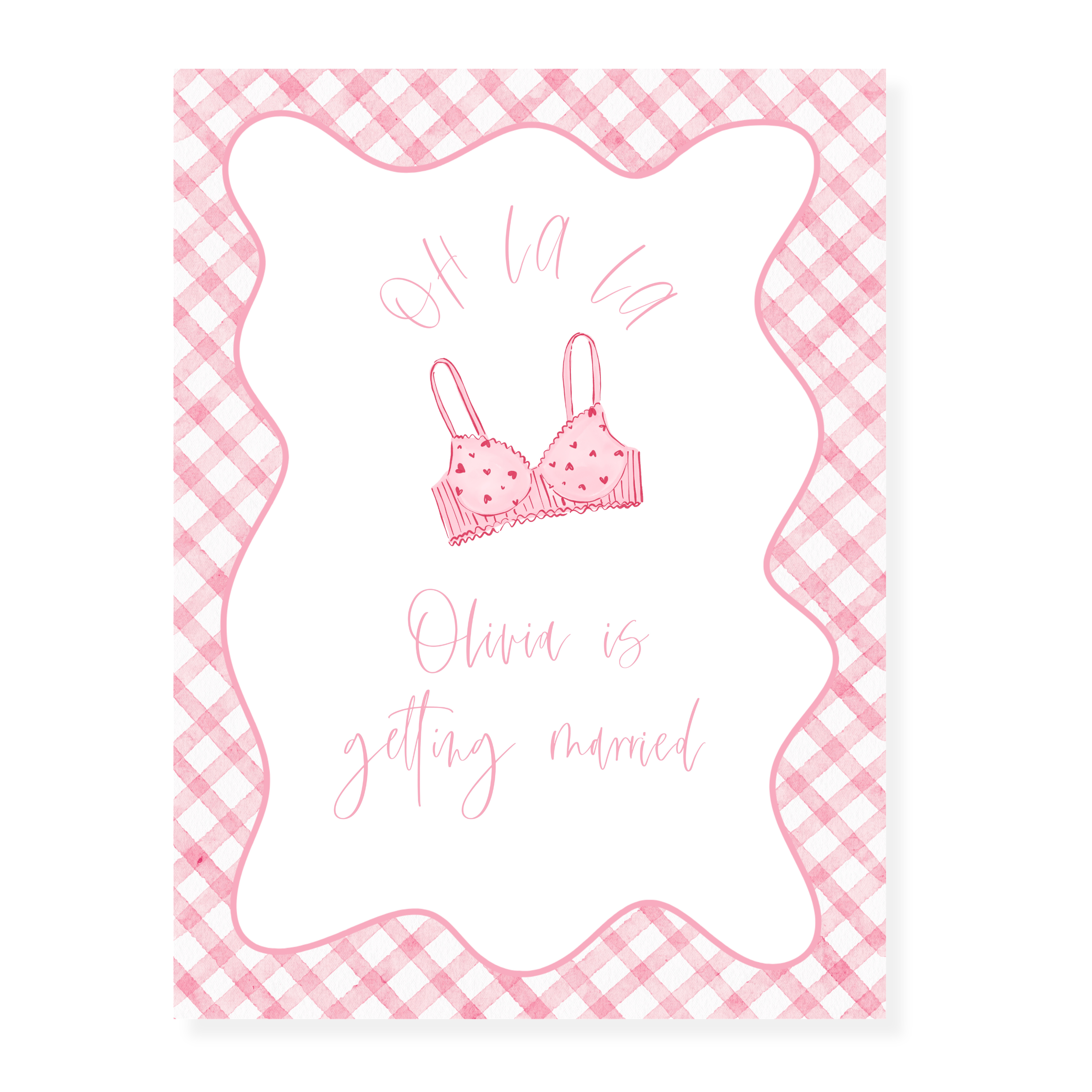 Lingerie Shower Sign
