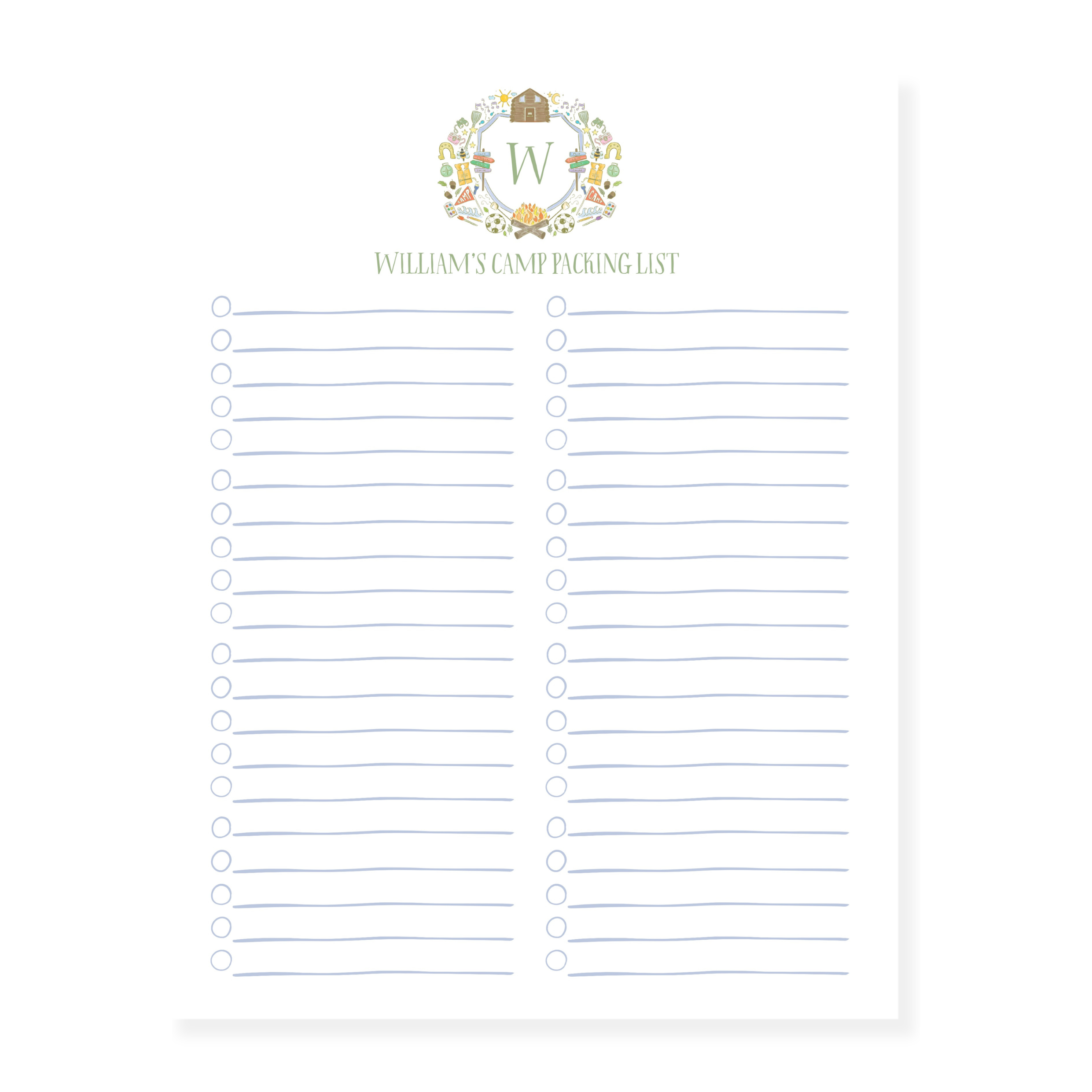 Summer Camp Packing List