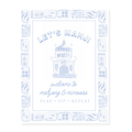 Mahjong Blues Party Sign / Poster