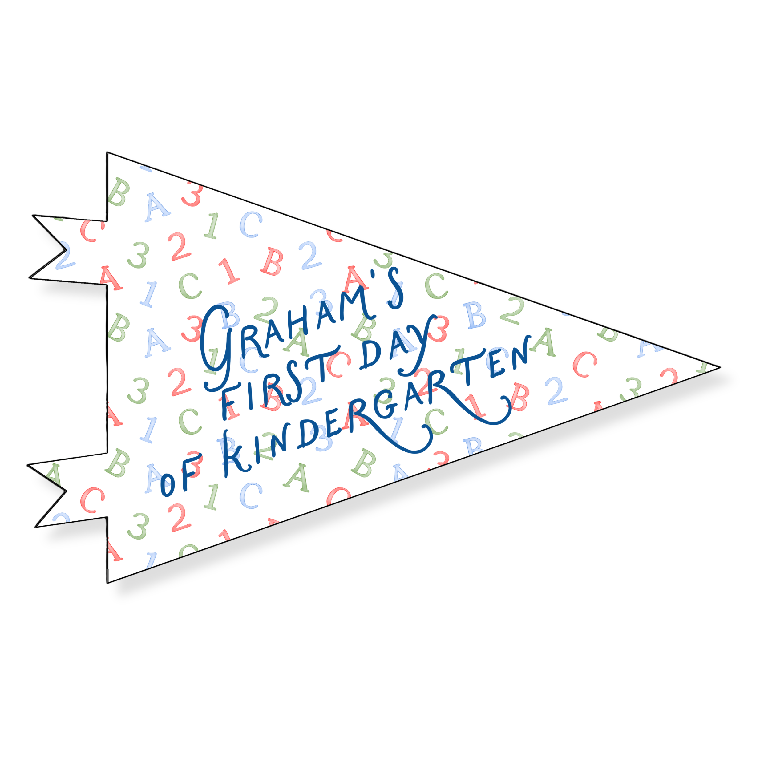 Primary Learning Fun Pennant Flag
