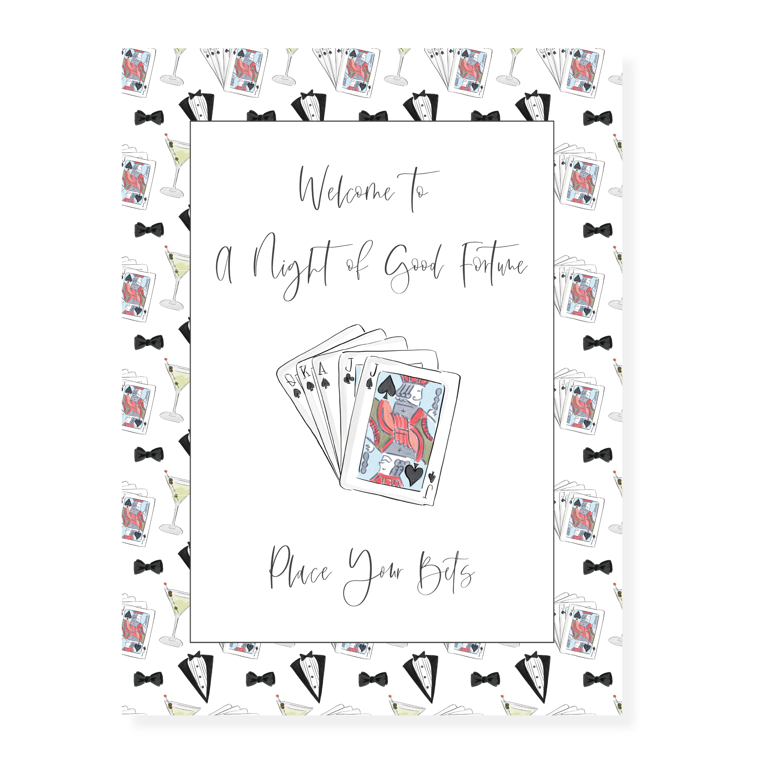 Casino Party Sign and Poster