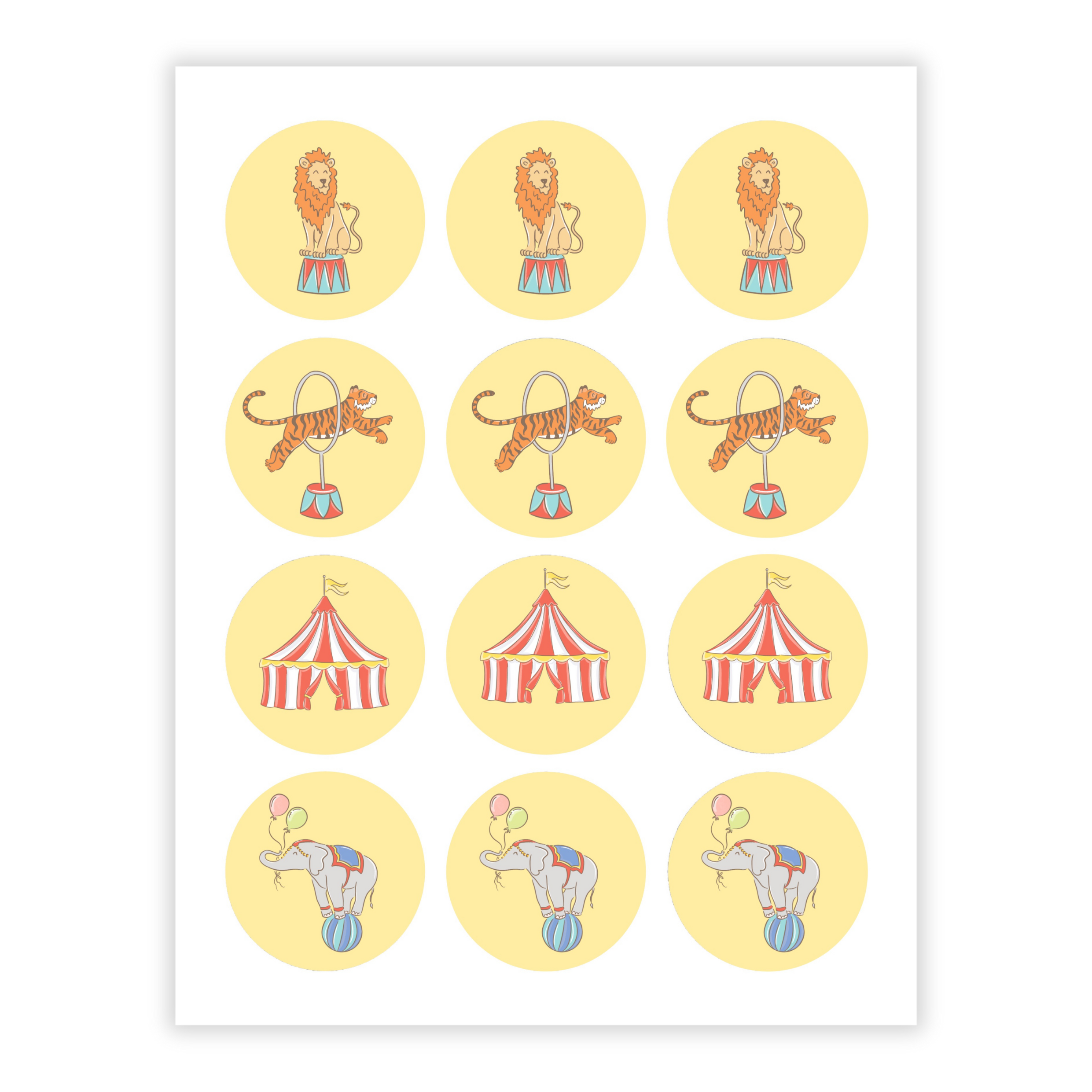Circus Cupcake Toppers