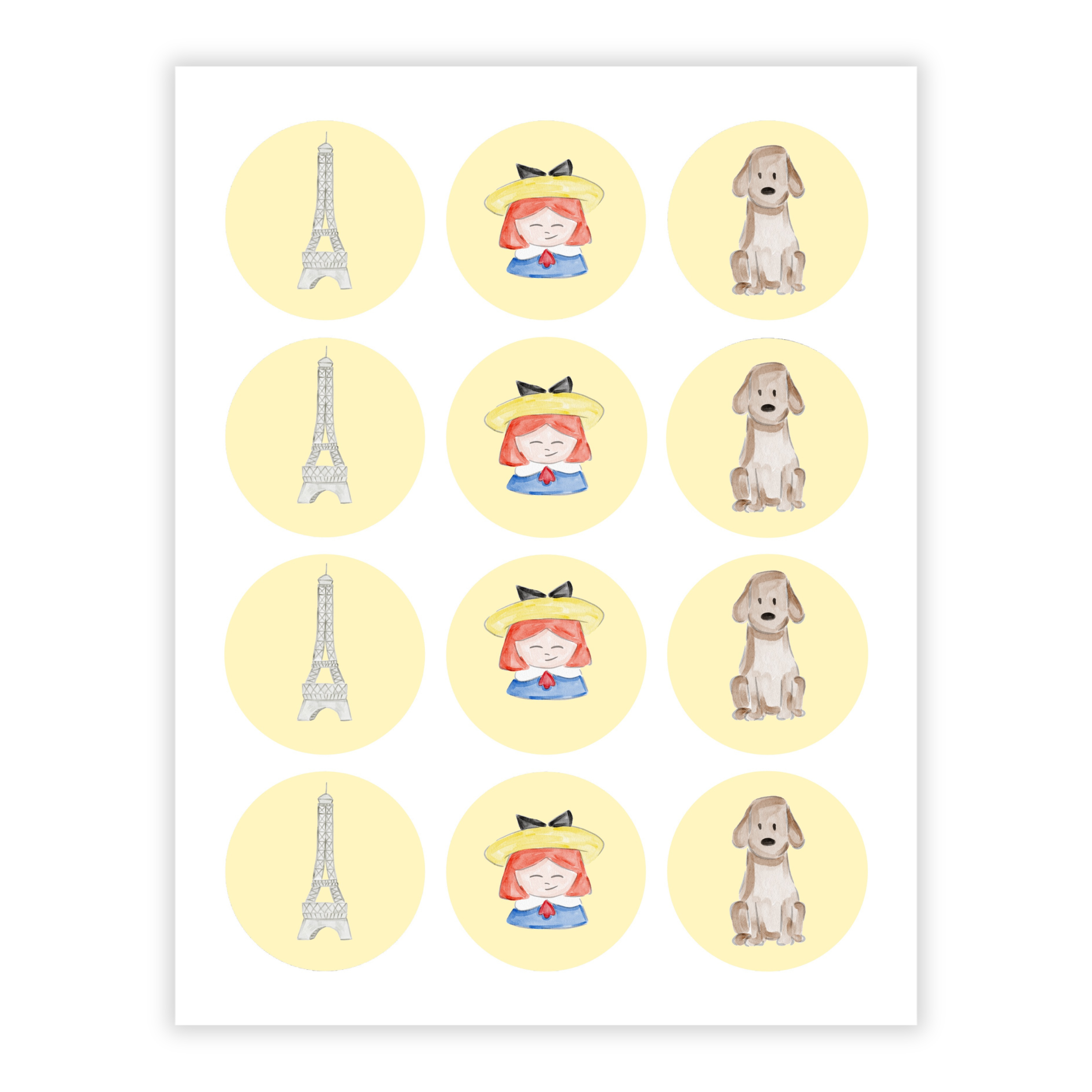 Oui Oui Cupcake Toppers