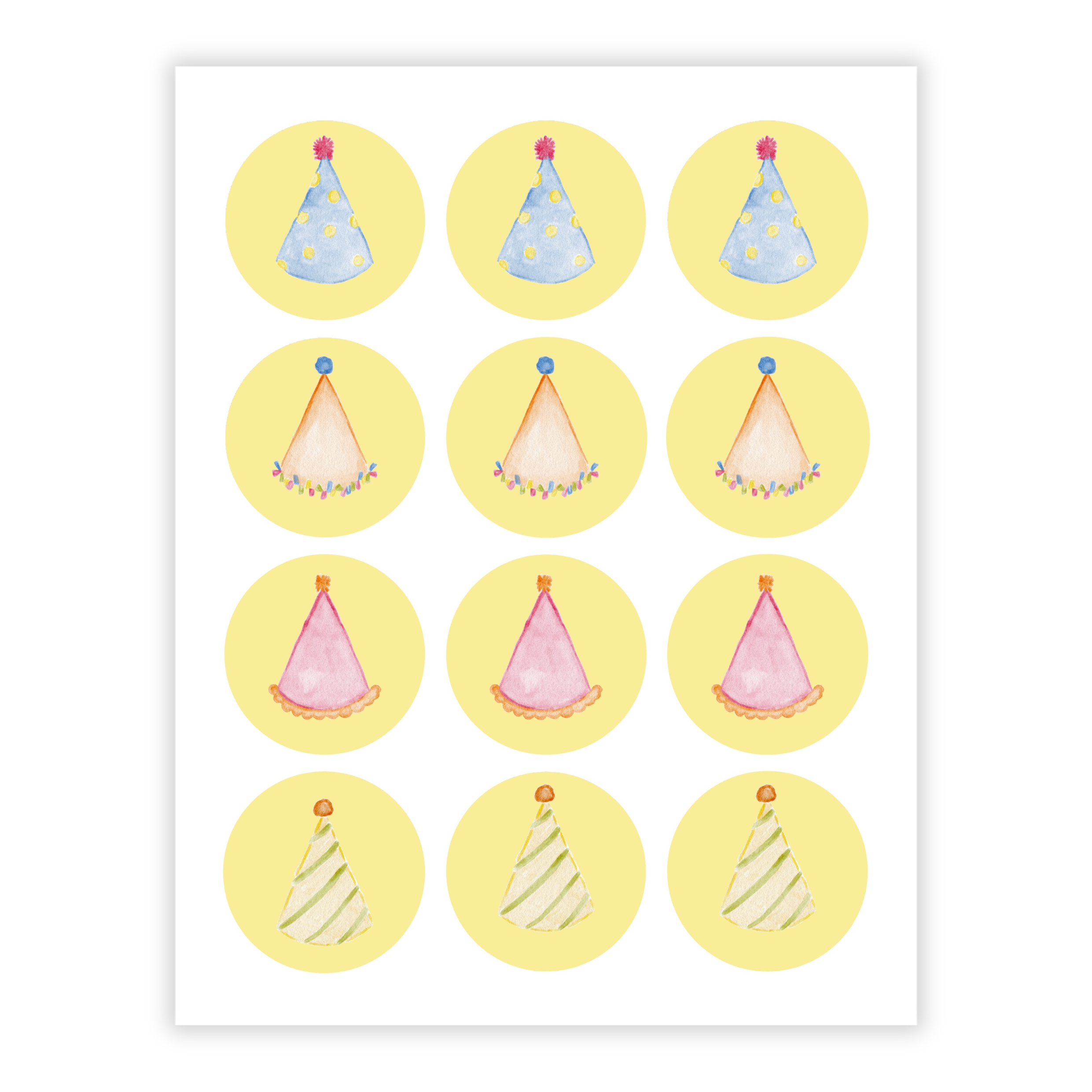 Colorful Celebration Cupcake Toppers