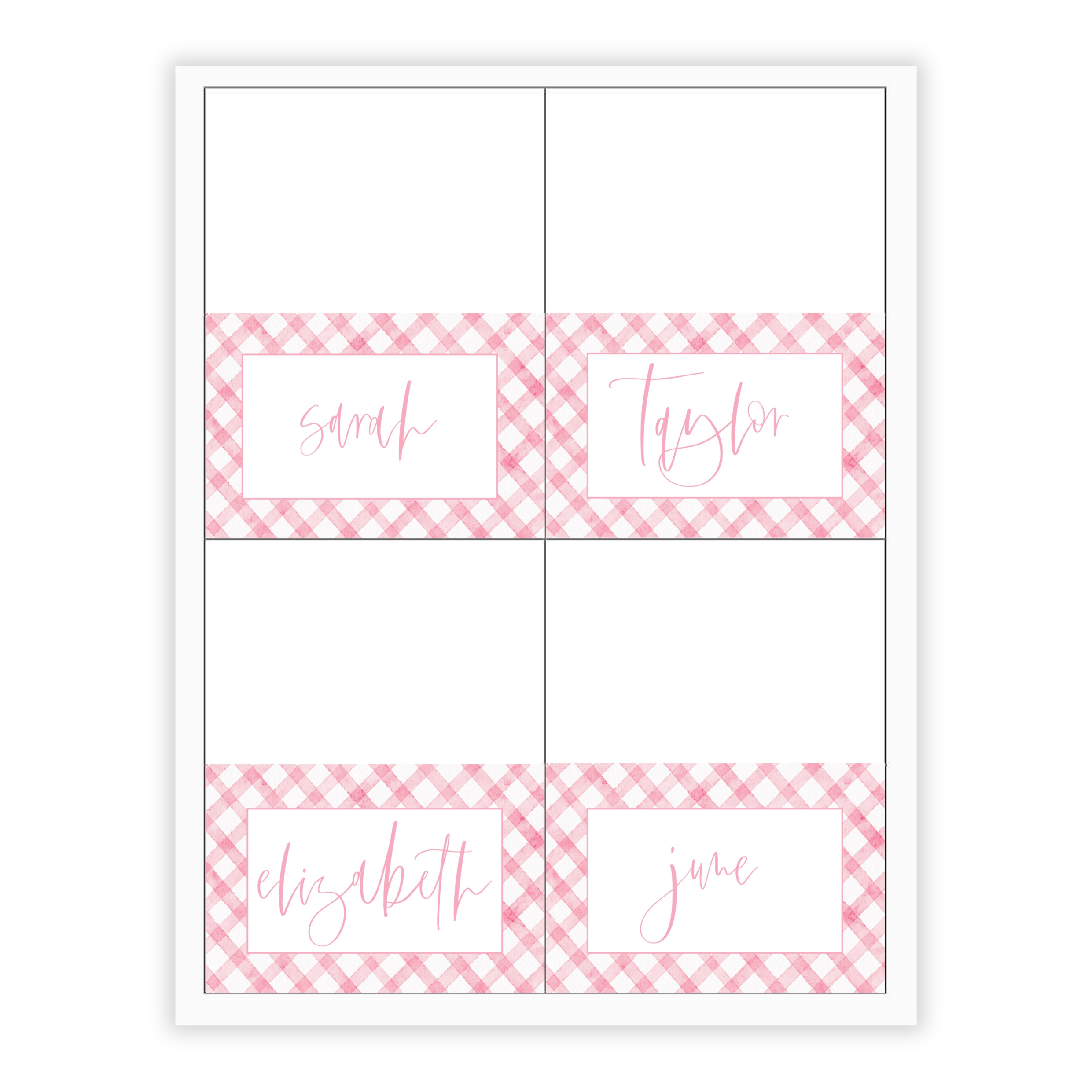 Lingerie Shower Labels / Placecards