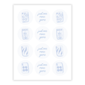 Mahjong Blues Cupcake Toppers
