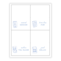 Mahjong Blues Buffet Labels / Placecards