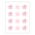 Pink Sip & See Cupcake Toppers