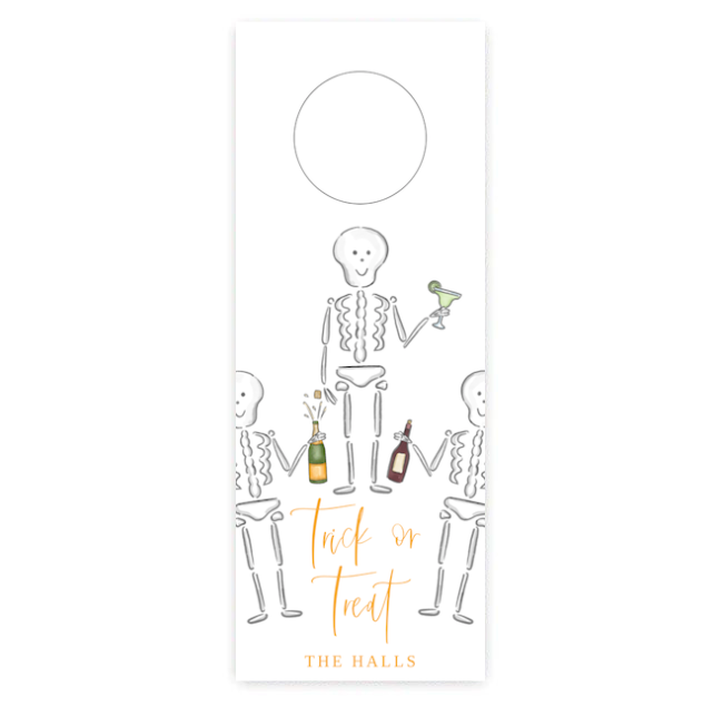 Skeleton Wine Tag