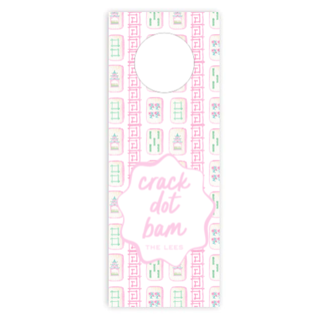 Pink Mahj Wine Tag