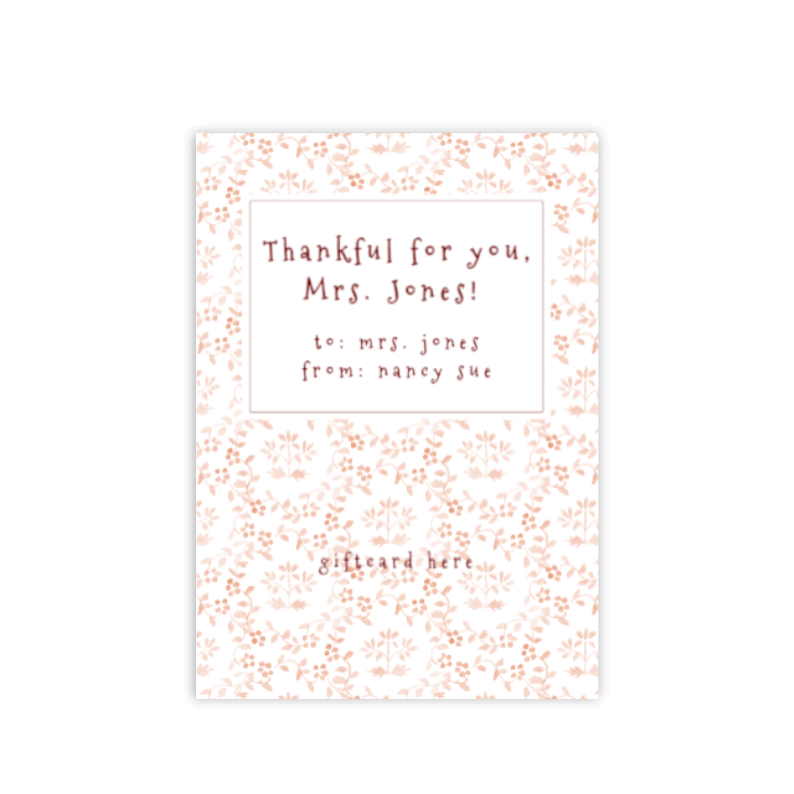 Grateful Floral Giftcard Holder