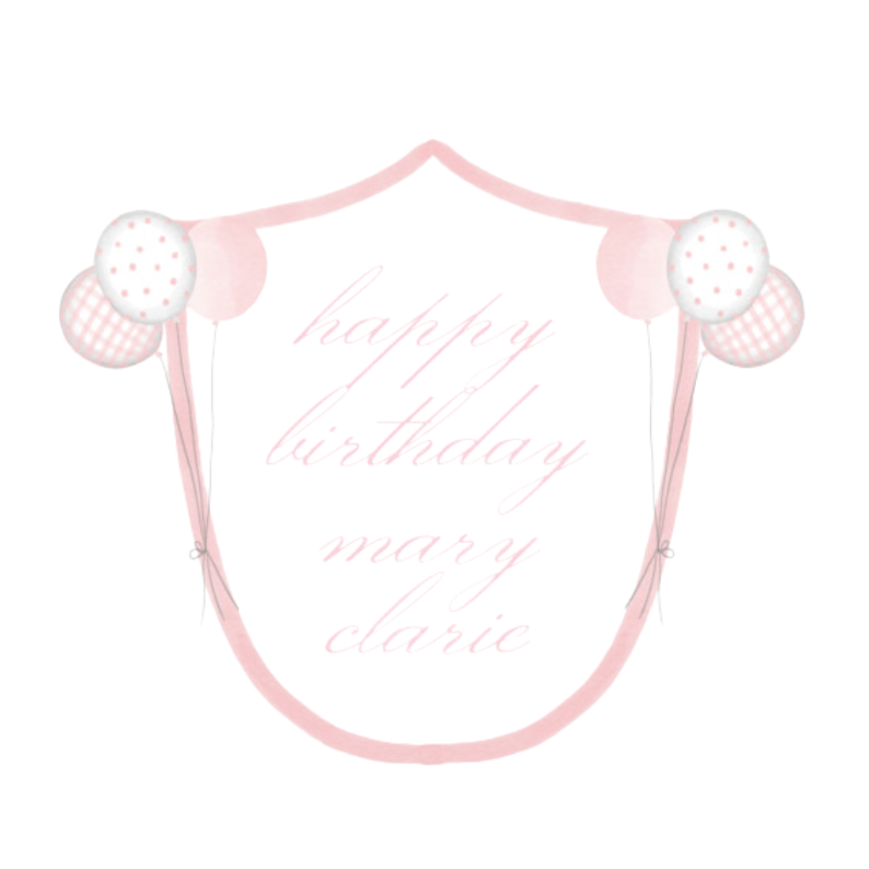 Classic Pink Party Hanger Sign