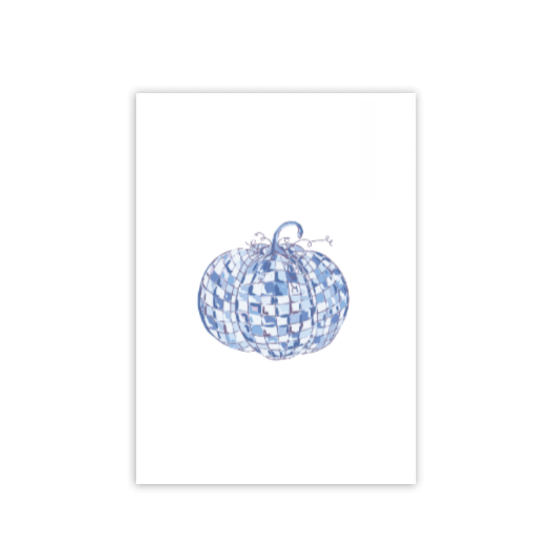 Folded Disco Pumpkin Card