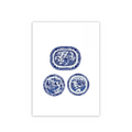 Blue & White Platter Folded Card