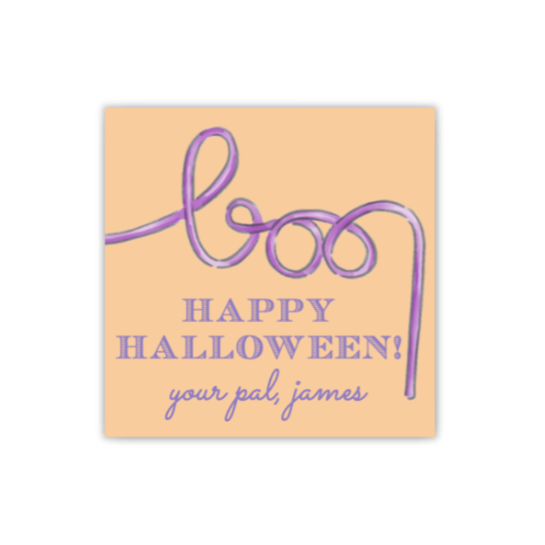 Boo Straw Gift Tags / Stickers