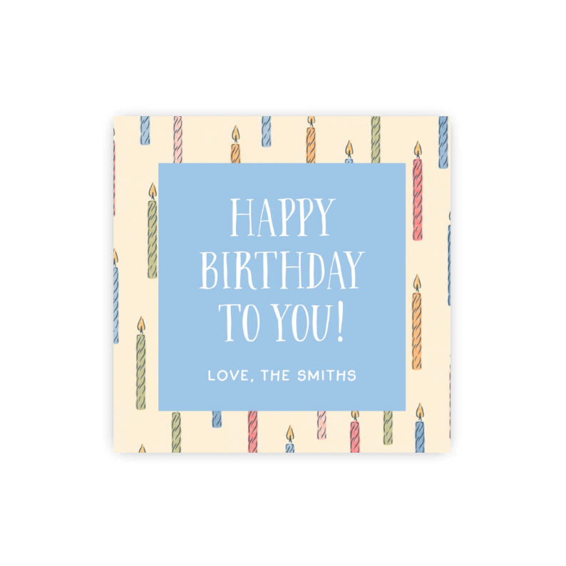 Birthday Candle Gift Tags / Sticker