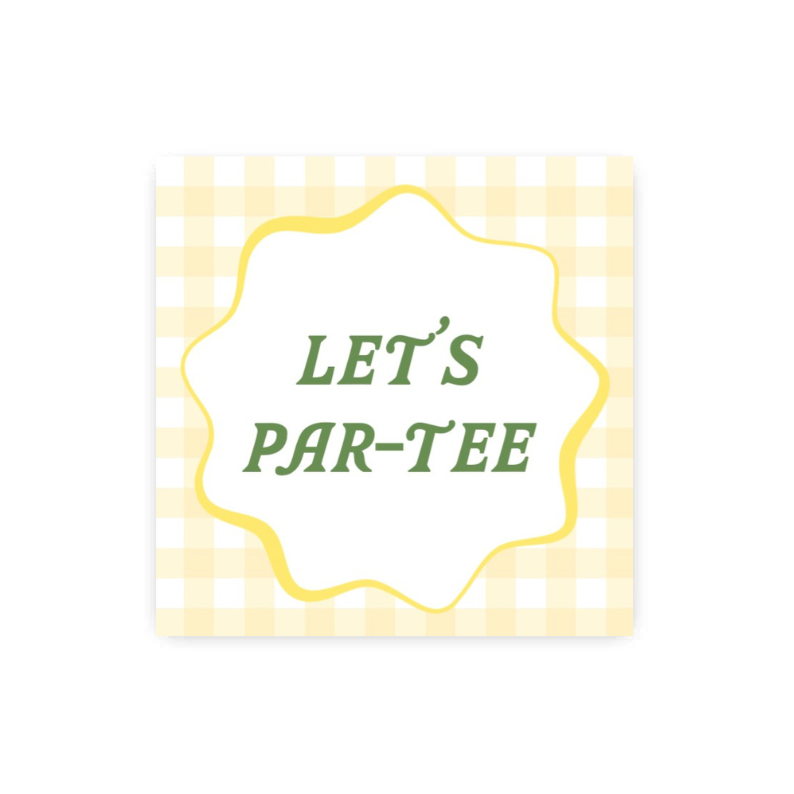 Yellow Gingham Masters Gift Tags / Stickers