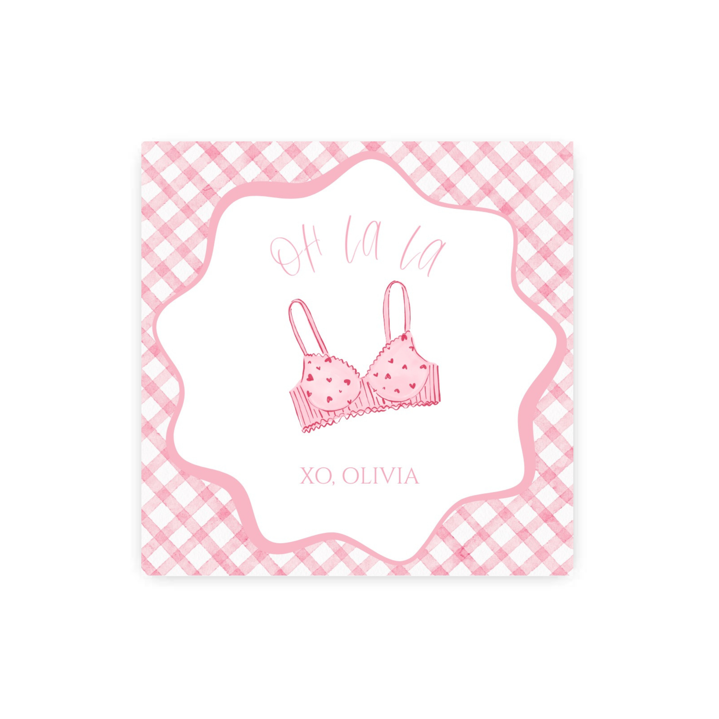 Lingerie Shower Gift Tags / Stickers