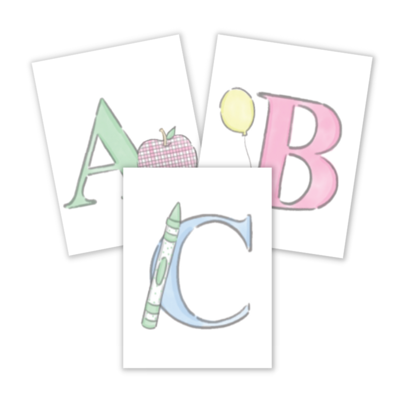 ABC Pastel Flashcards