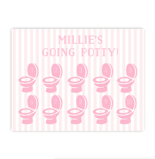 Pink Pastel Stripe Potty Chart