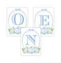 Blue Pumpkin Patch Birthday Banner