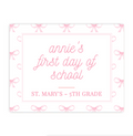 Blush Bows School Sign