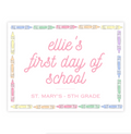 Pastel Crayon School Sign