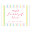 Pastel Stripe School Sign