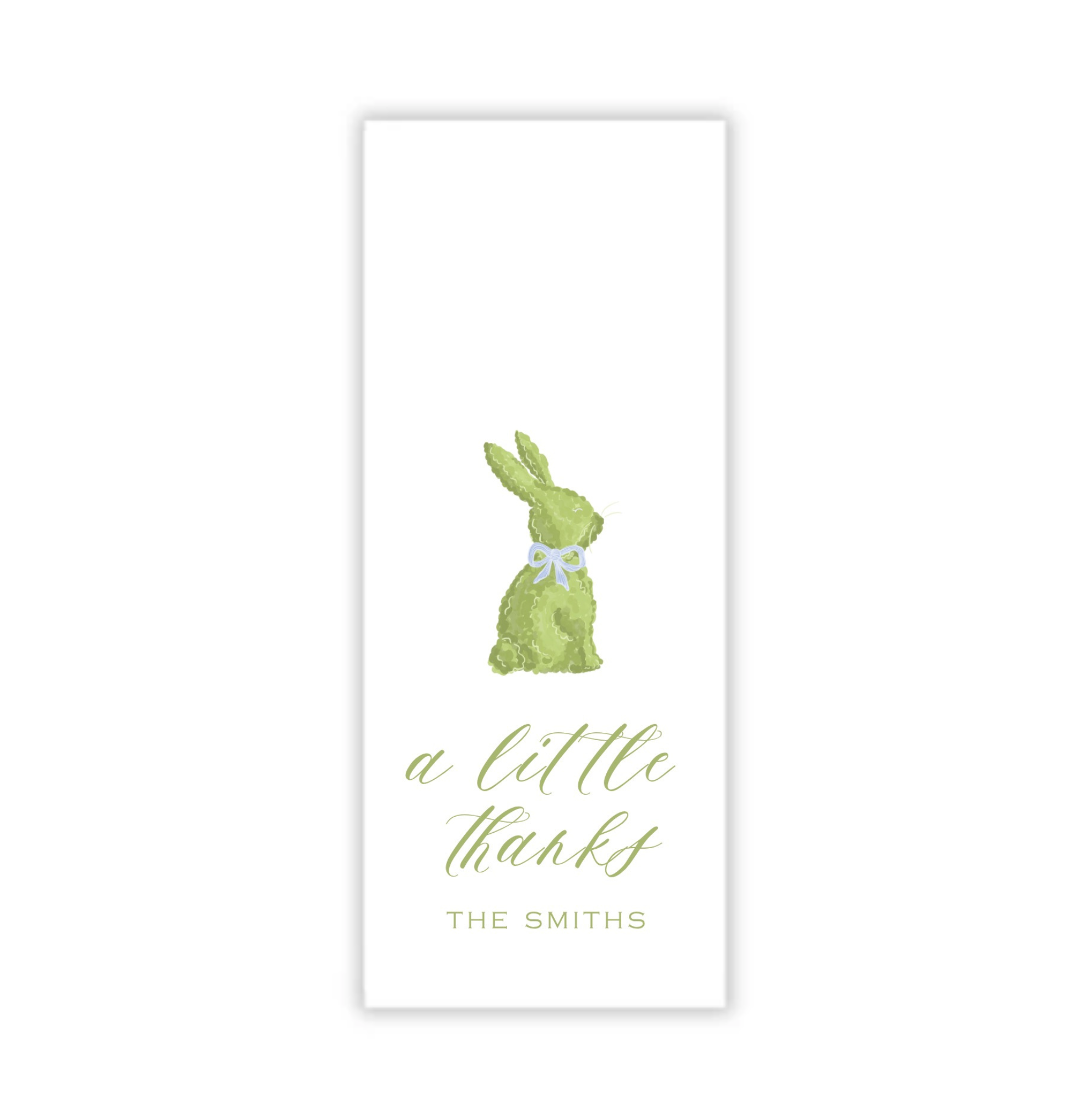 Blue Topiary Bunny Classic Gift Tags